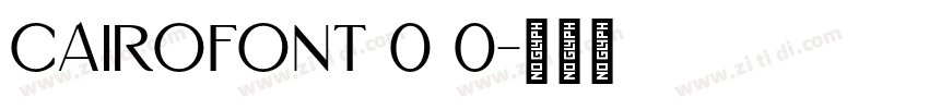 CairoFont 0 0字体转换